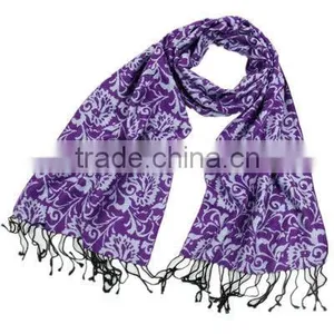 100% Silk Scarf Men Shawl With Tassel thumbnail-1