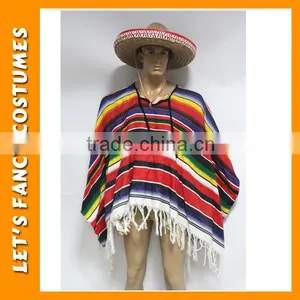 Wholesale Discount Colorized Knitted Cashmere Mexico Party Adult Poncho PGPF0023 thumbnail-1