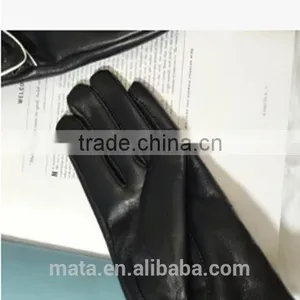 Winter Warm PU Leather Finger Touch Screen Gloves For Ladies thumbnail-4