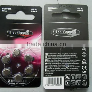 A13 Hearing Aid Batteries Zinc Air Cells thumbnail-1