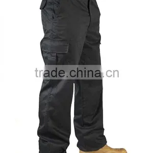 Mens Black Loose Fit Cargo Pants Plus Size thumbnail-1