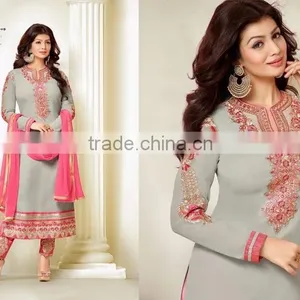 LATEST EXCLUSIVELY DESIGNER STRAIGHT CUT SALWAR thumbnail-1