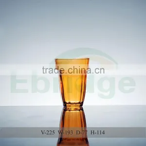 Orange Painted Glass Cups for Drinking Set Colored Cups thumbnail-1