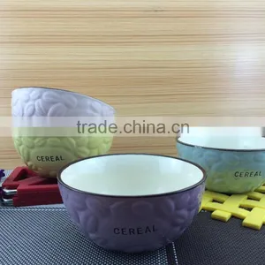 Embossed Stoneware Serving Bowl With Coffee Bean Designs thumbnail-1