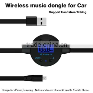 MINI Phone MP3 Player Car FM Transmitter Car Bluetooth Handsfree Kit thumbnail-2
