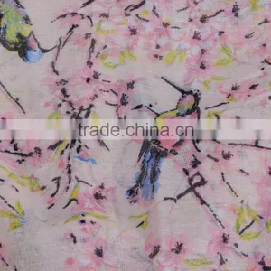 Fashion Bird Tree Women Scarf Voile Scarves 180*90 Pashmina thumbnail-2