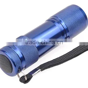 OEM Aluminum Alloy White Light Mini 9 LED Flashlight thumbnail-2