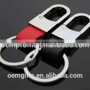 Hot Promotional Metal Leather Keychain thumbnail-1