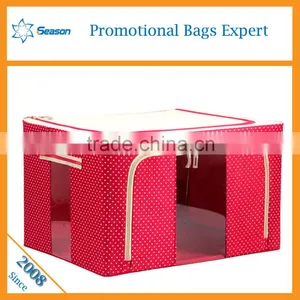 Zipper Fabric Storage Boxes Fancy Storage Boxes Foldable Fabric Storage Box thumbnail-3