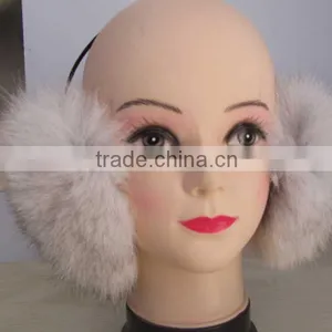 Multy Color Warm Fox Fur Hat Earmuffs thumbnail-5