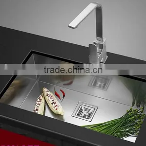 2016 New Style Undermount Single Bowl Handmade Kitchen Sink Stainless Steel Sink thumbnail-1