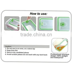 2014 New Short Rectangular Food Container Set GL9013-S-B thumbnail-5