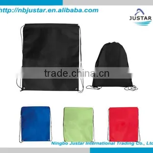 Promotional Custom Cheap Waterproof Polyester Fabric High Quality Drawstring Backpack Custom thumbnail-1