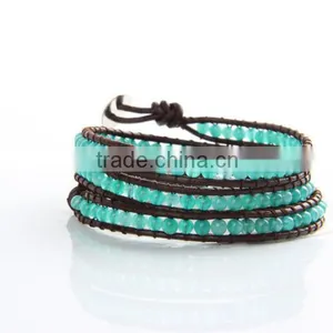 4 mm Natural Sea Sapphire Bracelet Female Authentic 4 Layer 4 Circle Crystal Series To Help Communication thumbnail-2