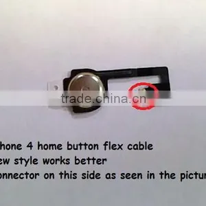 Cell Phone BLACK White Home Menu Button Flex Cable + Key Cap Assembly for Apple IPhone 4 4s thumbnail-6
