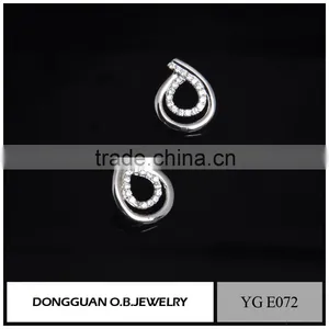 Fashion Diamond Shape Earring Without Stone for Grils Hot Selling Simple Earring thumbnail-5