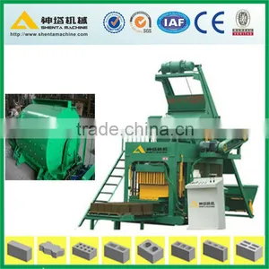 Low Investment! Block Machine With Concrete Mixer! Shenta QTJ4-18 Automatic Cement Brick Making Machine Price in India thumbnail-1