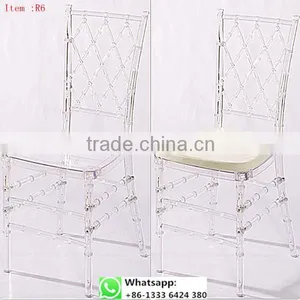 Quality Factory Supply Transparent Clear Resin Acrylic Wedding Chiavari Chair for Wedding Item: R1# thumbnail-4