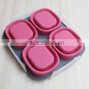 Portable Microwave Folding Silicone Lunch Box Tin thumbnail-4