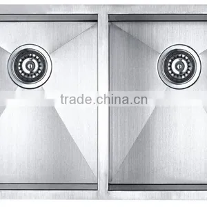 Stainless Steel Hand Made Kitchen Sink GR-3320D thumbnail-2