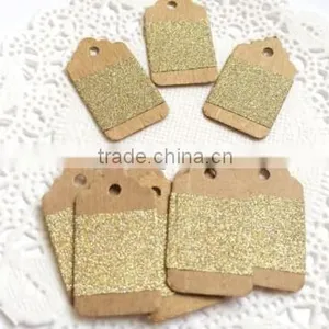 Wedding Party Card Bronze Gold Pink Glitter Label Gift Price Mini Hang Tag thumbnail-2