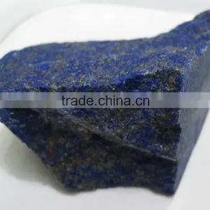 Natural Afghan Lapis Lazuli Rough Gemstone With Rare Golden Matrix Opaque Blue Color Good Quality thumbnail-2