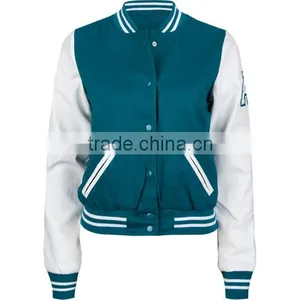 2014 New Design Pattern Women Jacket Baseball Jackets Letterman Jacket Wholesale thumbnail-1