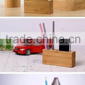 Natural Product Custom Made Bamboo Products Phone Pen Holder thumbnail-2