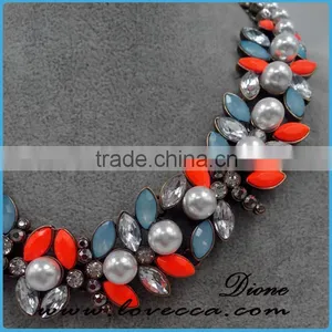 New Antique Women Charms Multicolor Bead Stones Chain Fahion Necklace Hot Sale thumbnail-3