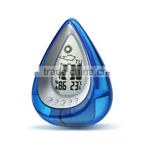 Factory Supply!New Product Temperature Function Water Powered Thermometer Desk Clock thumbnail-1