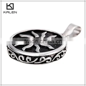 Wholesale 925 Sterling Silver Plated Chakra Sun Pendant thumbnail-3