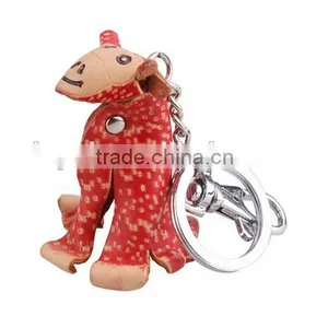 Animals Leather Animal Keychain With Metal Keychain Keyring Cheap Leather Keychain thumbnail-1