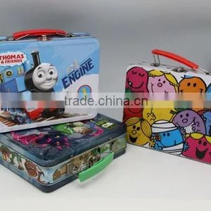 Small Rectangle Cute Metal Luch Tin Box for Child thumbnail-2