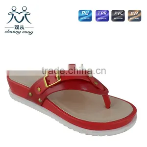 Colorful Hot Sale High Heel Flip Flop PU Casual Slipper and Shoes for Women thumbnail-4