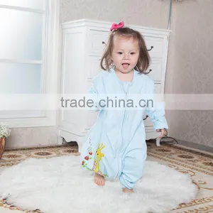 100% Cotton Anti Kicking Infant Child Foot Sleeping Bag Long Sleeve Without Filling Blue Style thumbnail-5