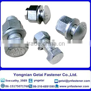 Hot Dip Galvanized Guardrail Bolt With Nut and Washer / Fence Bolt thumbnail-6