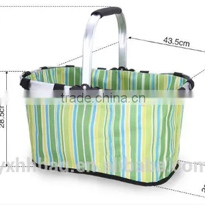 Aluminium Foldable Shopping Basket Foldable Cooler Basket Insulated Cooler Bags for Picnic(YX-Z130) thumbnail-2