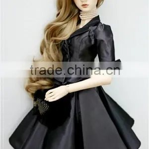 Hot Selling Synthetic Light Brown Deep Wavy 1/4 Bjd Doll Wig thumbnail-3