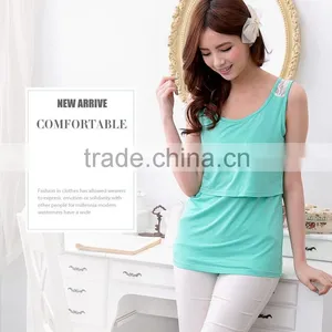 Breathable Breastfeeding Tank Tops for Maternity Nursing thumbnail-2