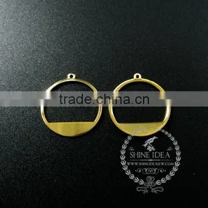20mm Gold Plated Hollow Round Pendant Charm DIY Earrings Chandelier Jewelry Supplies 1850254 thumbnail-1