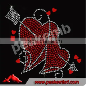 Drawing Rhinestones Hearts Arrow Atellic Foil for Tshirts thumbnail-1