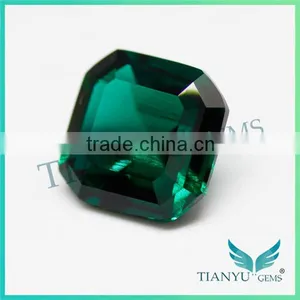1 Carat Emerald 6.5x6.5 mm Emerald Cut Synthetic Emeralds for Sale thumbnail-1