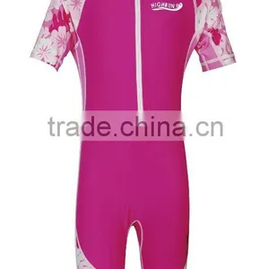 (Hot Selling)Kid's Short Sleeve Rash Guard Sun Protection Suit/Overall Suit/rash Guard Factory thumbnail-1