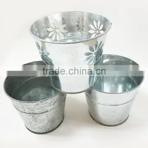 5 Gallon Metal Closed Tin Pail With Handle thumbnail-1