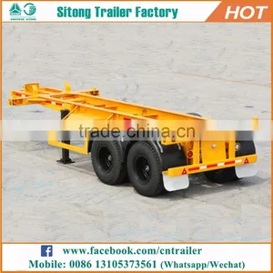 Factory Price Tri-axle 30 Tons Customized 20 ft Shipping Container Trailer thumbnail-1