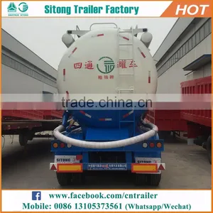 Tri-axle Volume Optional Dry Bulk Cement Transport Tank Truck Trailer Cement Bulk Trailers for Sale thumbnail-3