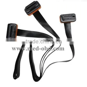 OBD2 Flat Splitter Y Cable,J1962 Male Connector to 2pcs J1962 Female Connector thumbnail-3