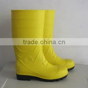 2016 New Best Sell Industry Safety Yellow Pvc Boots Steel Toe Insert Safety Boots thumbnail-2