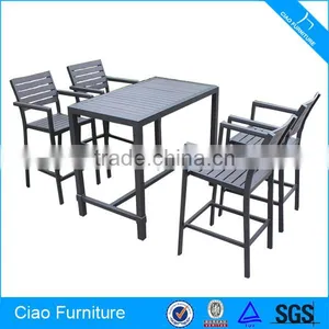 Bar Furntiure Plastic-wood High Table And Chair thumbnail-1