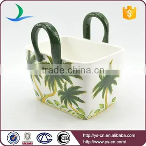 Coconut Tree Ceramic Basket Ware For Kitchen thumbnail-1
